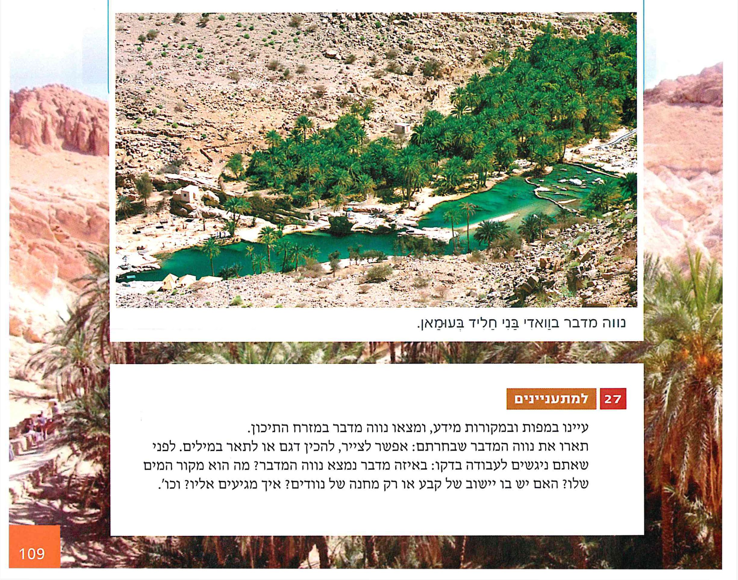 נווה מדבר בוואדי בני חליד בעומאן.